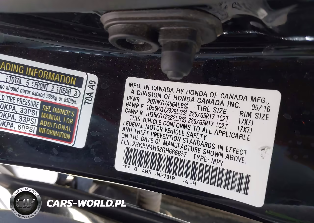2016 Honda Cr-V Ex VIN:2HKRM4H52GH666857 - 9