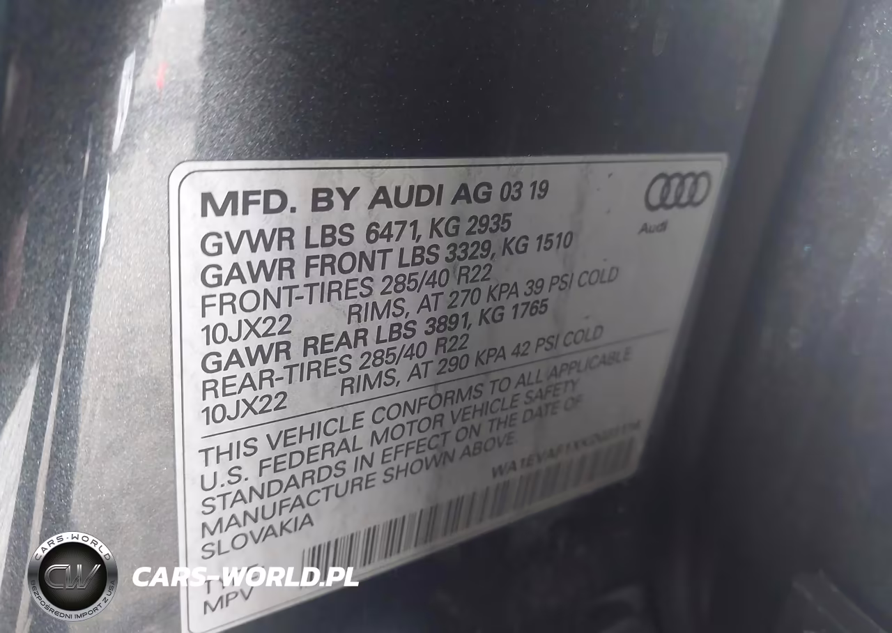 2019 Audi Q8 55 Premium VIN:WA1EVAF1XKD031114 - 9