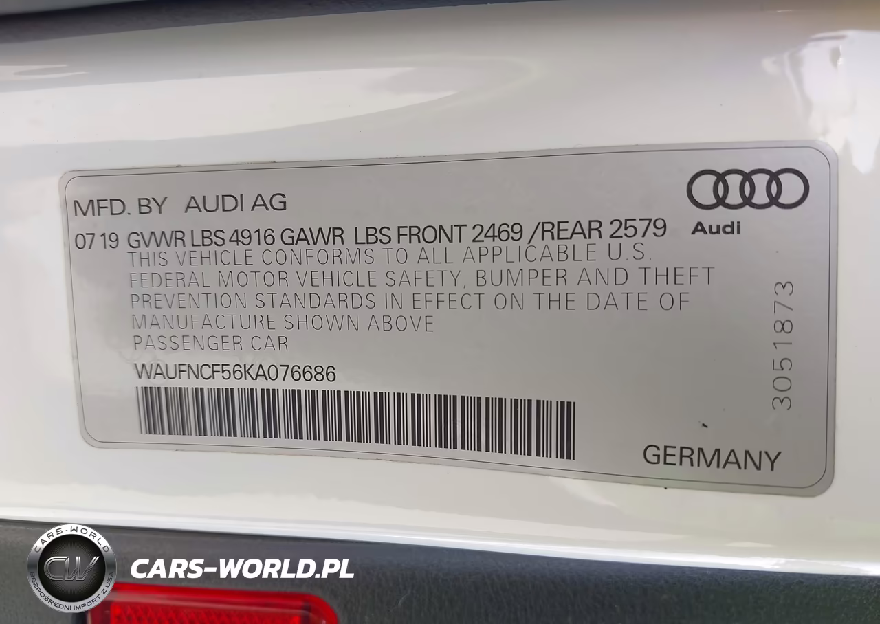 2019 Audi A5 45 Premium VIN:WAUFNCF56KA076686 - 9