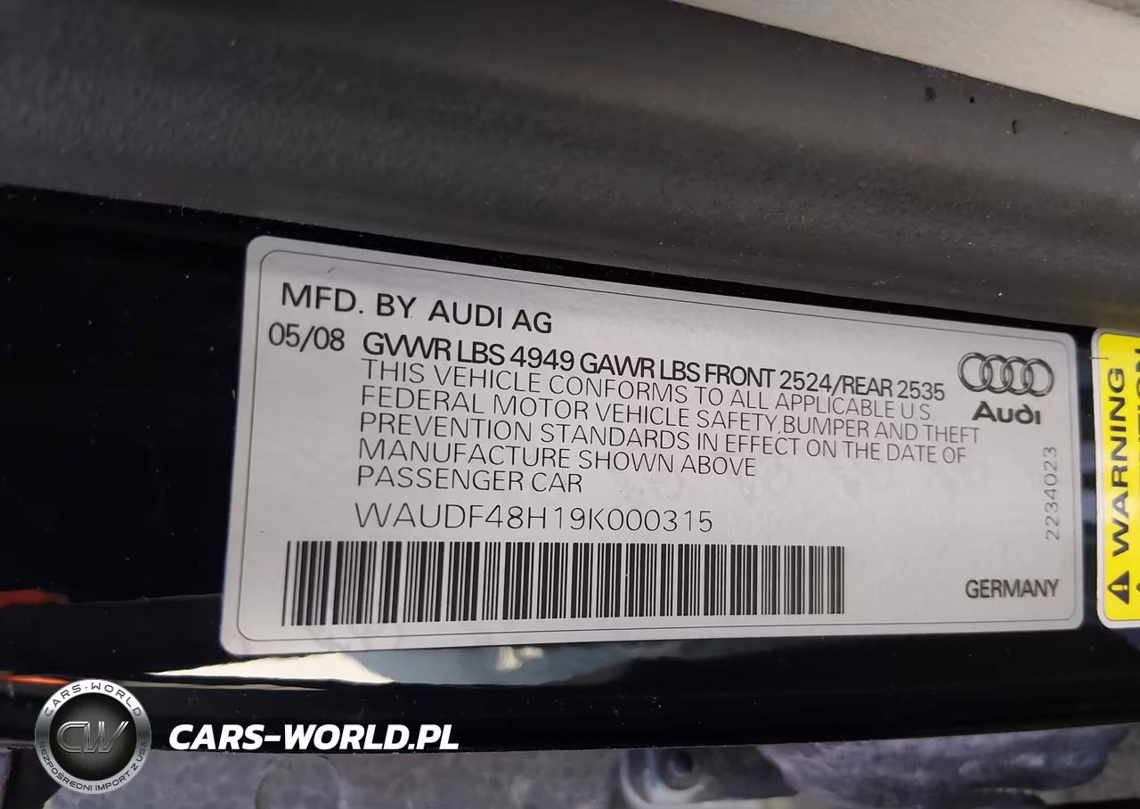 2009 Audi A4 2.0T-2.0T Special Edition VIN:WAUDF48H19K000315 - 9