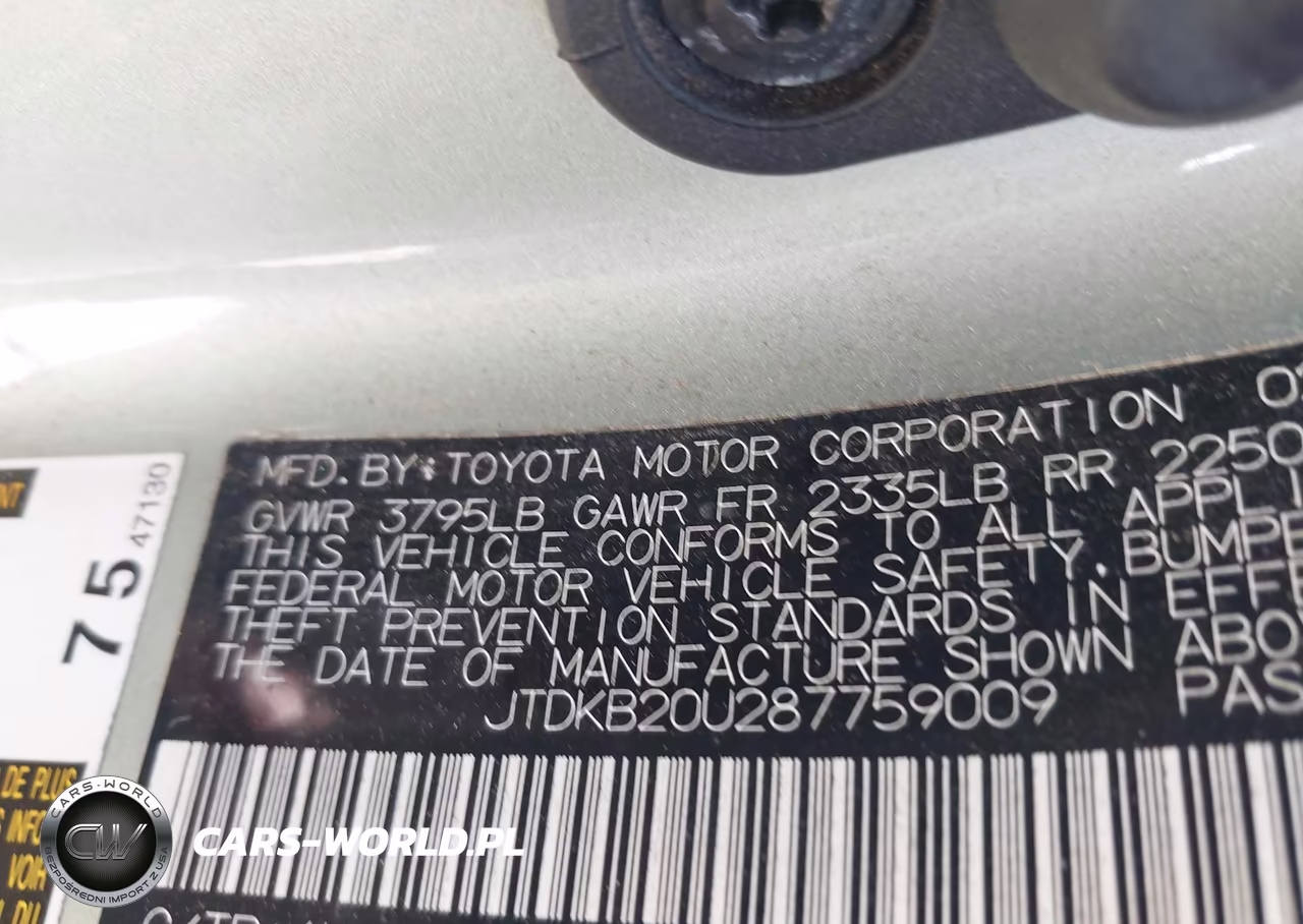 2008 Toyota Prius VIN:JTDKB20U287759009 - 9