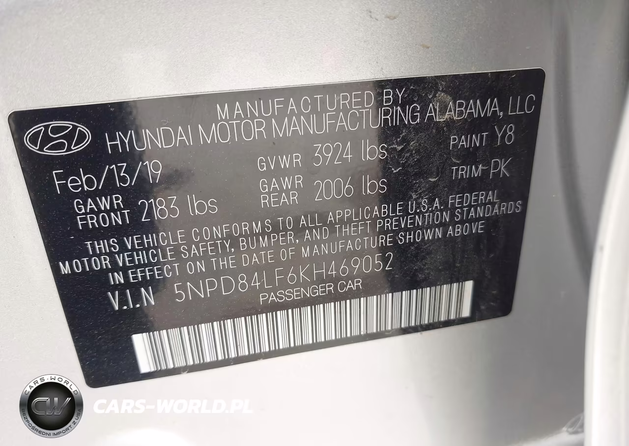 2019 Hyundai Elantra Sel VIN:5NPD84LF6KH469052 - 9