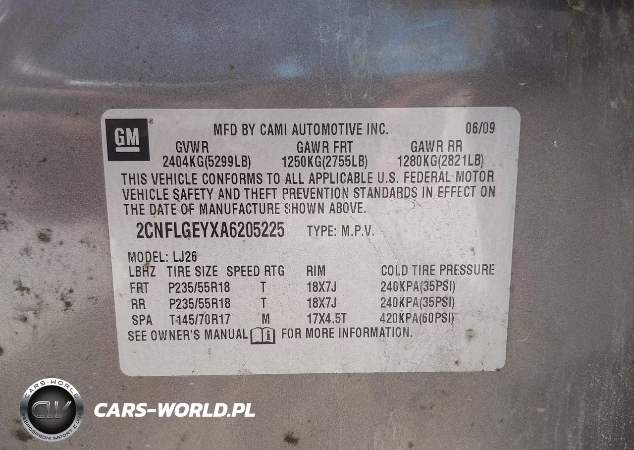 2010 Chevrolet Equinox Ltz VIN:2CNFLGEYXA6205225 - 9