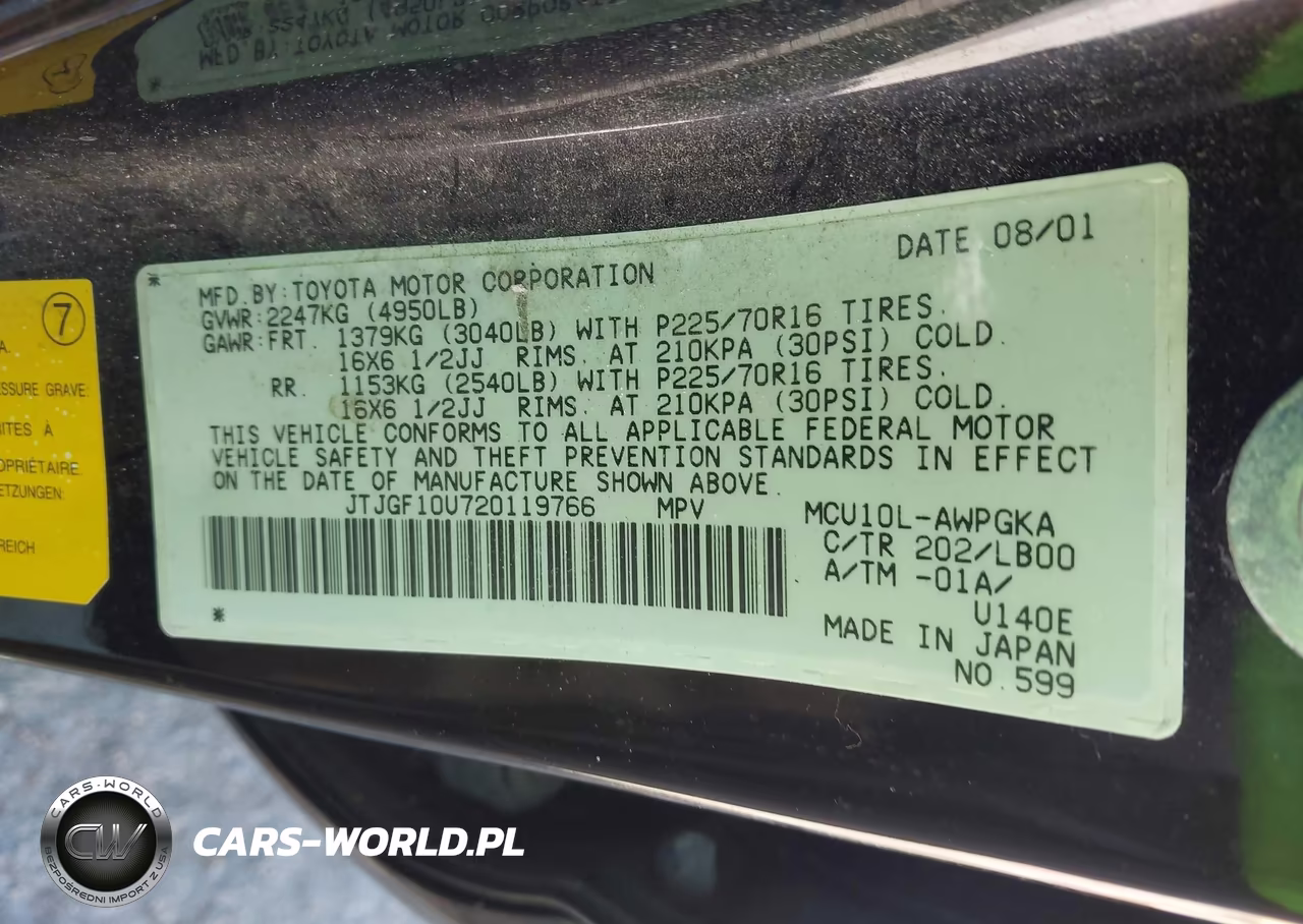 2002 Lexus Rx 300 VIN:JTJGF10U720119766 - 9