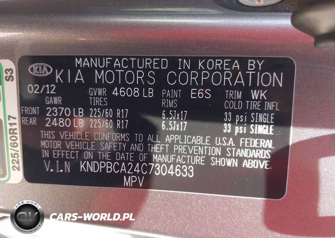 2012 Kia Sportage Lx VIN:KNDPBCA24C7304633 - 9