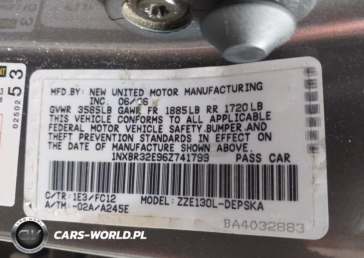2006 Toyota Corolla S VIN:1NXBR32E96Z741799 - 9