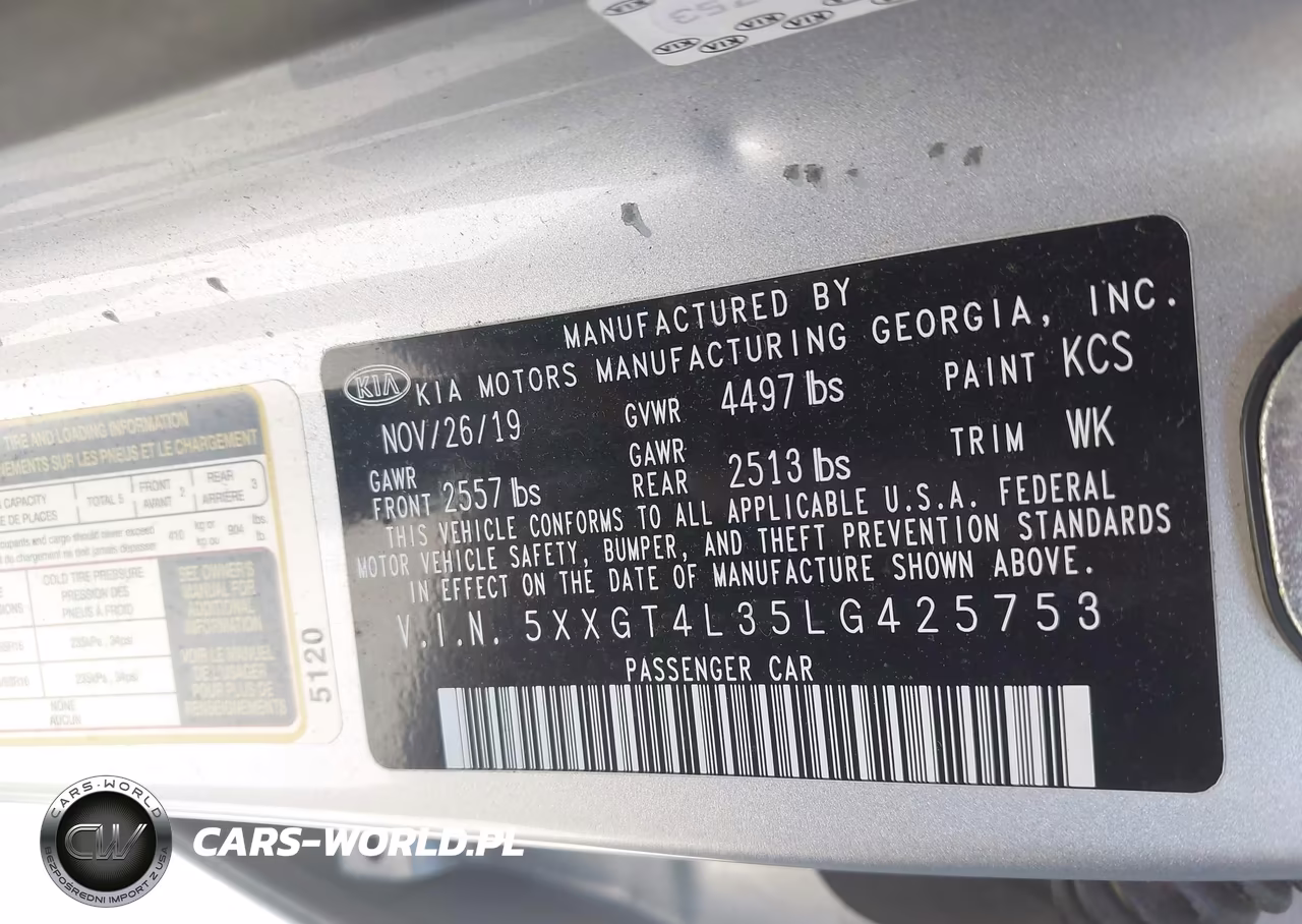 2020 Kia Optima Lx VIN:5XXGT4L35LG425753 - 9