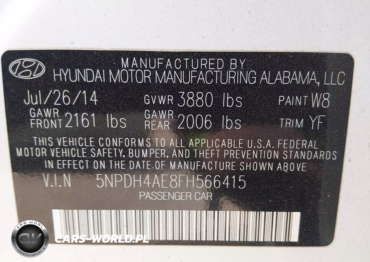 2015 Hyundai Elantra Se VIN:5NPDH4AE8FH566415 - 9