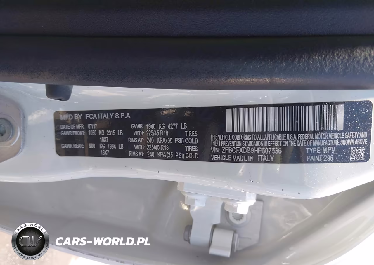 2017 Fiat 500X Lounge Fwd VIN:ZFBCFXDB9HP607536 - 9