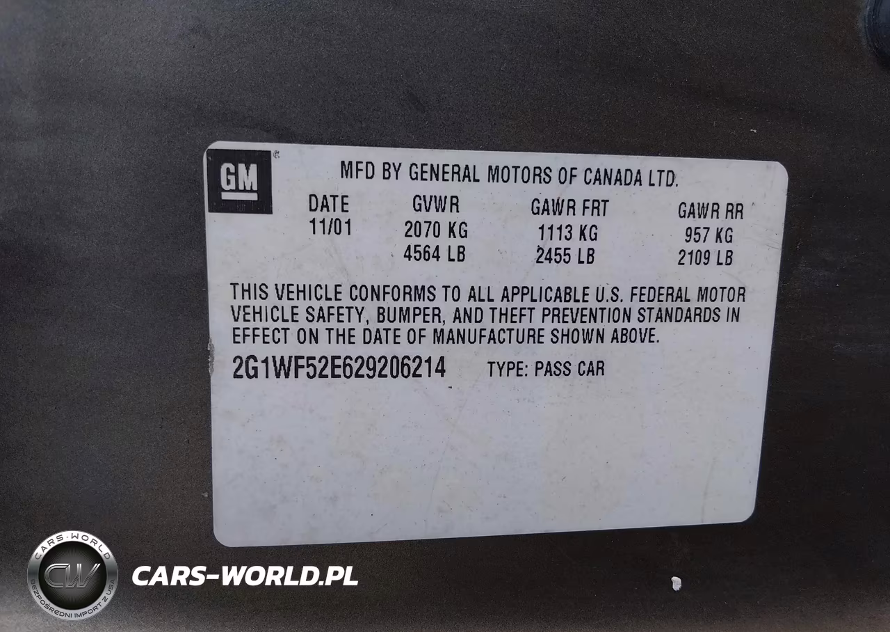 2002 Chevrolet Impala VIN:2G1WF52E629206214 - 9