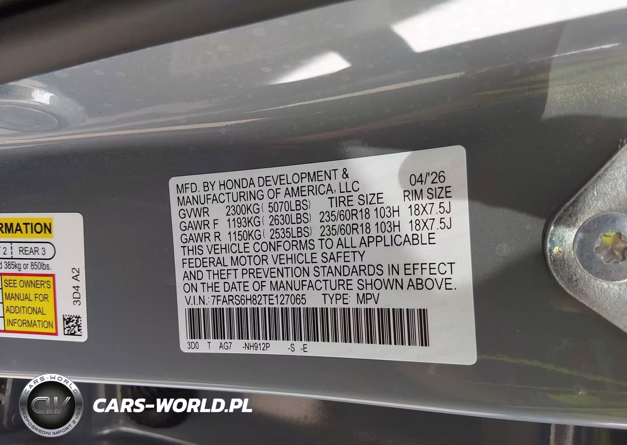 2026 Honda Cr-V Hybrid Awd Sport-L VIN:7FARS6H82TE127065 - 8