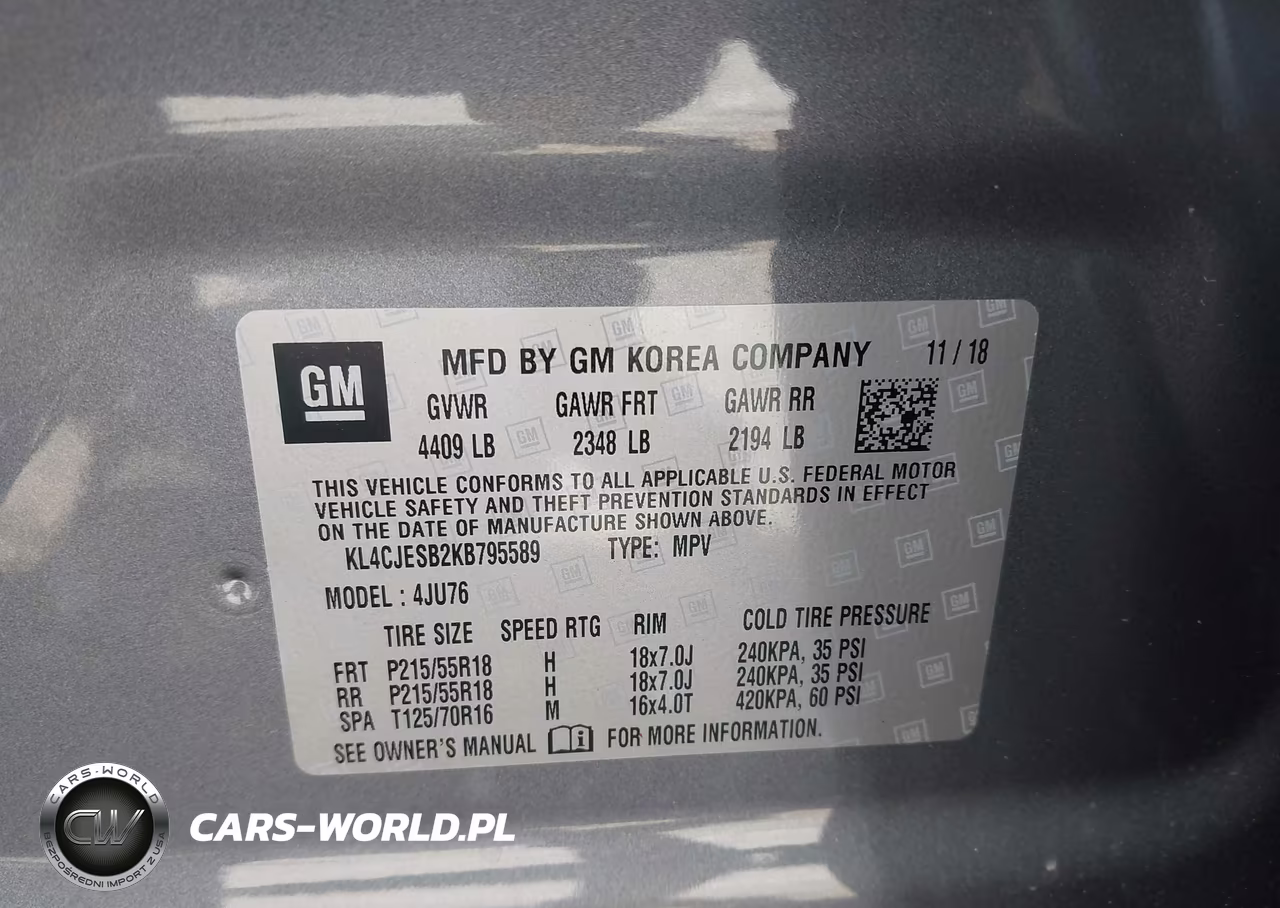 2019 Buick Encore Awd Preferred VIN:KL4CJESB2KB795589 - 9