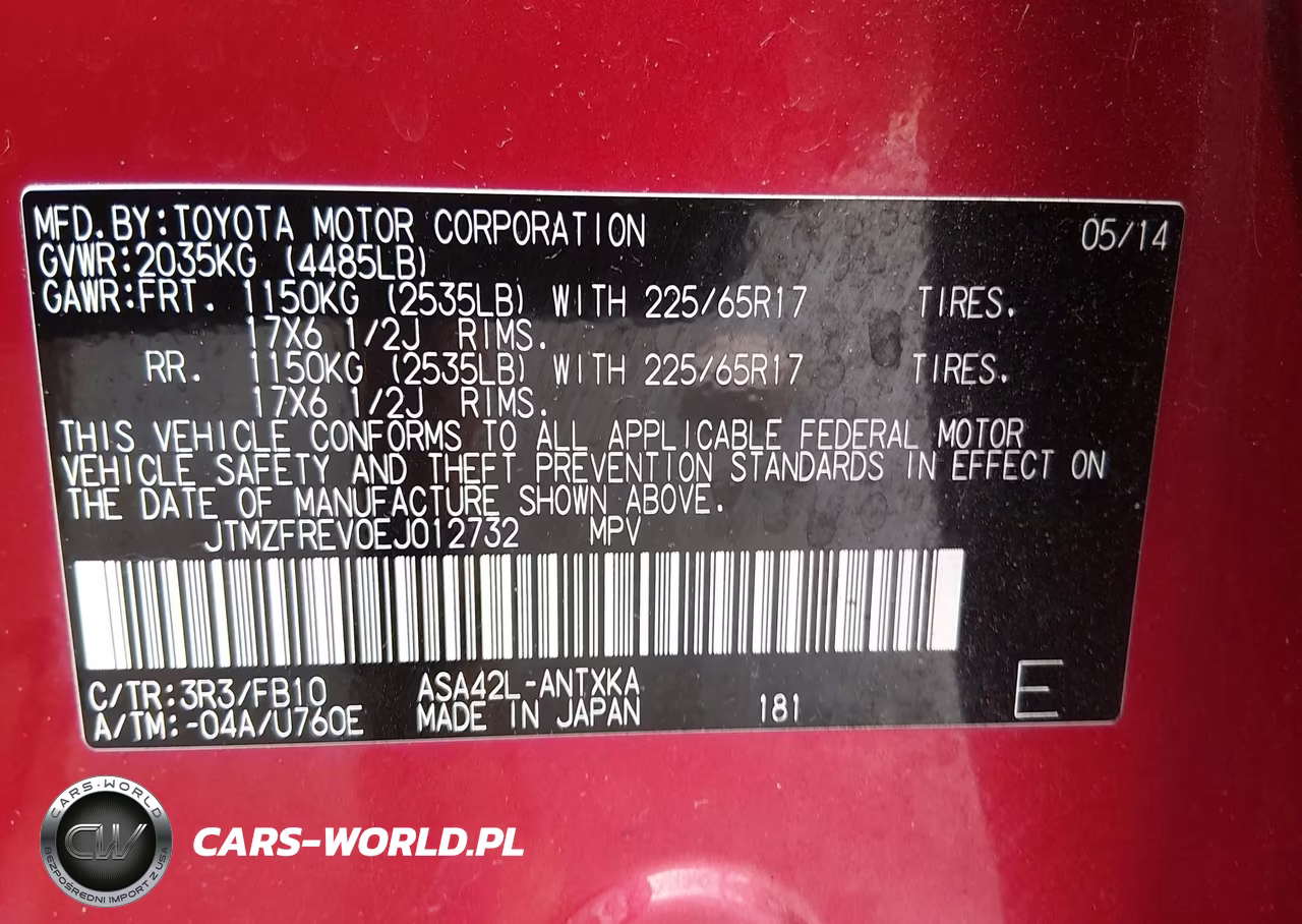 2014 Toyota Rav4 Le VIN:JTMZFREV0EJ012732 - 9
