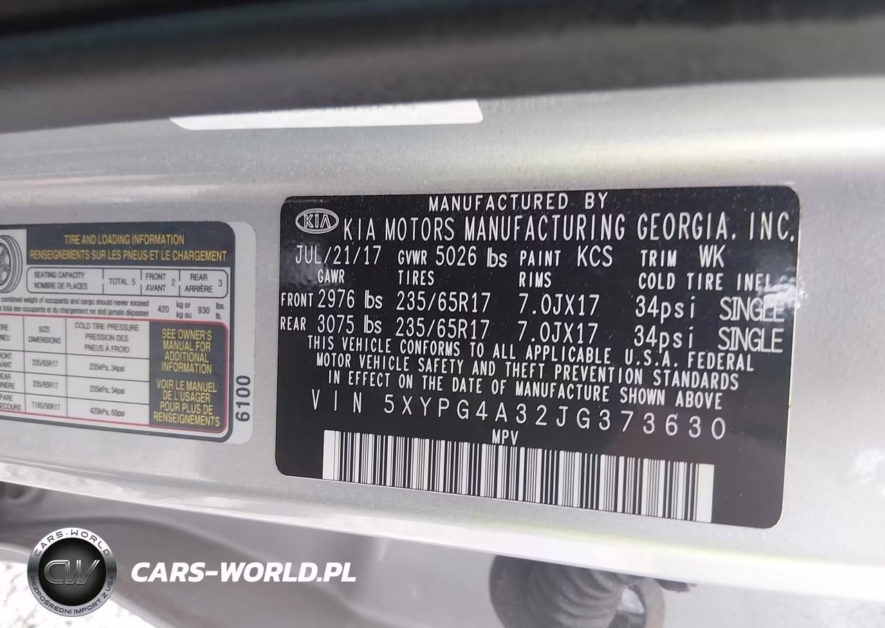 2018 Kia Sorento 2.4L Lx VIN:5XYPG4A32JG373630 - 9