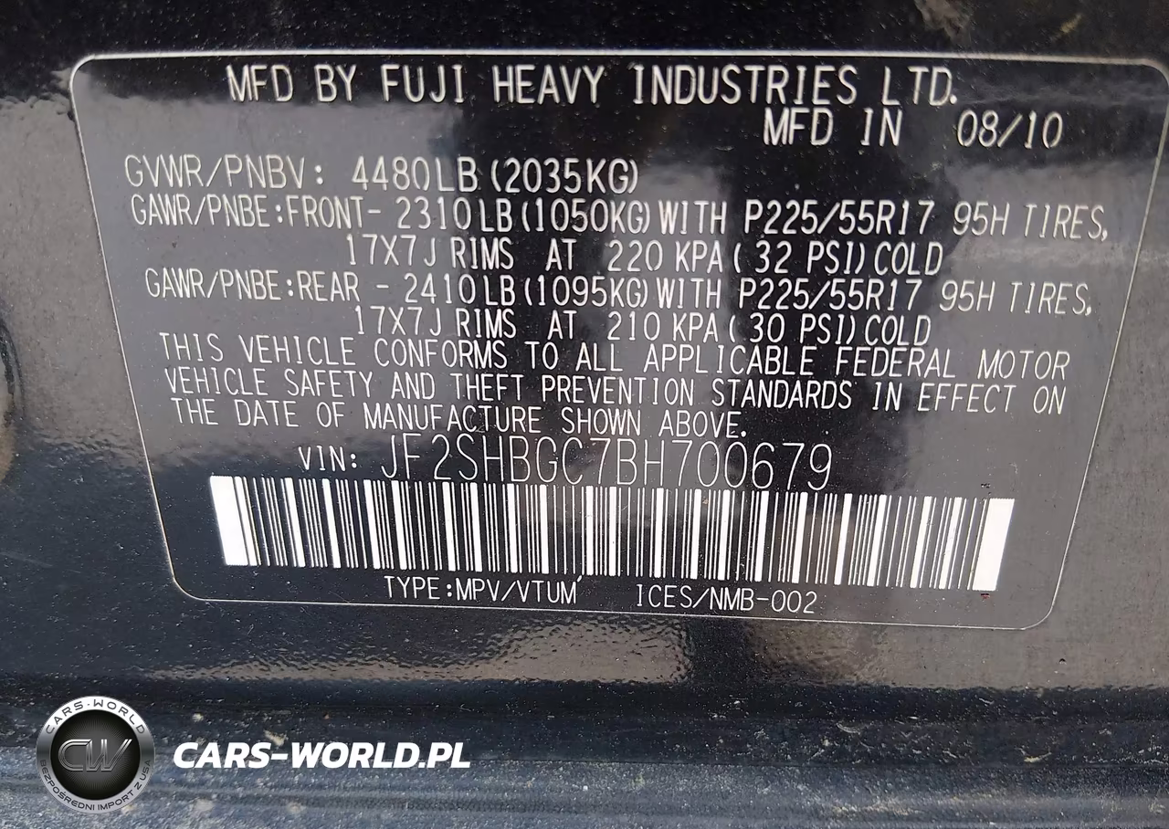 2011 Subaru Forester 2.5X Touring VIN:JF2SHBGC7BH700679 - 9
