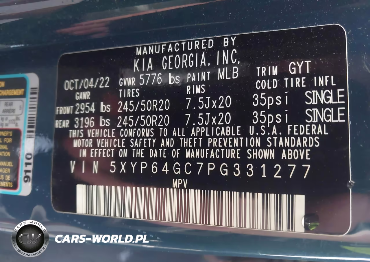 2023 Kia Telluride S VIN:5XYP64GC7PG331277 - 9