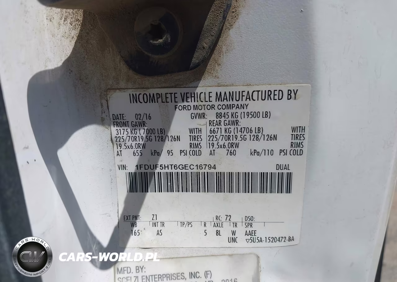 2016 Ford F-550 Chassis Xl VIN:1FDUF5HT6GEC16794 - 9