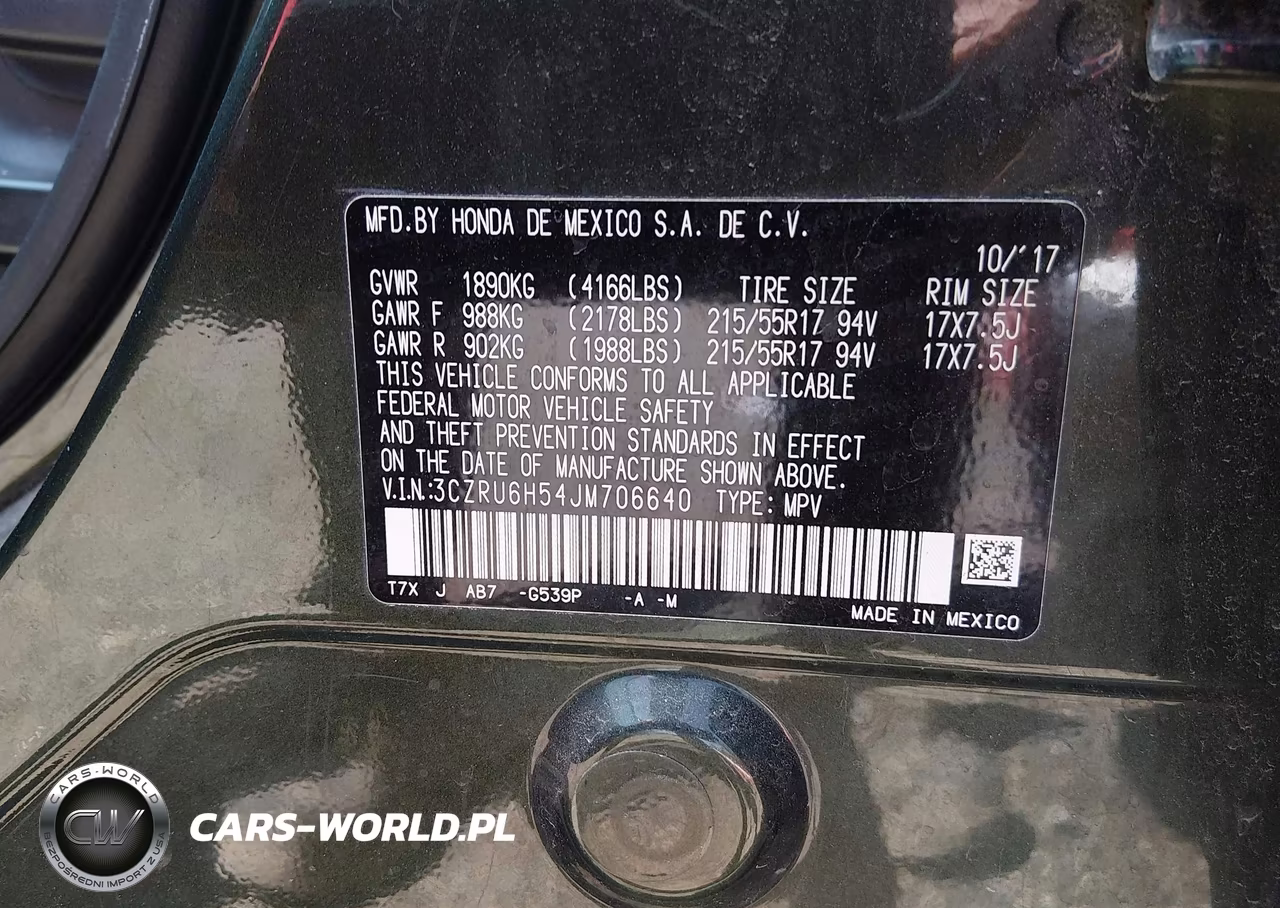 2018 Honda Hr-V Ex VIN:3CZRU6H54JM706640 - 9