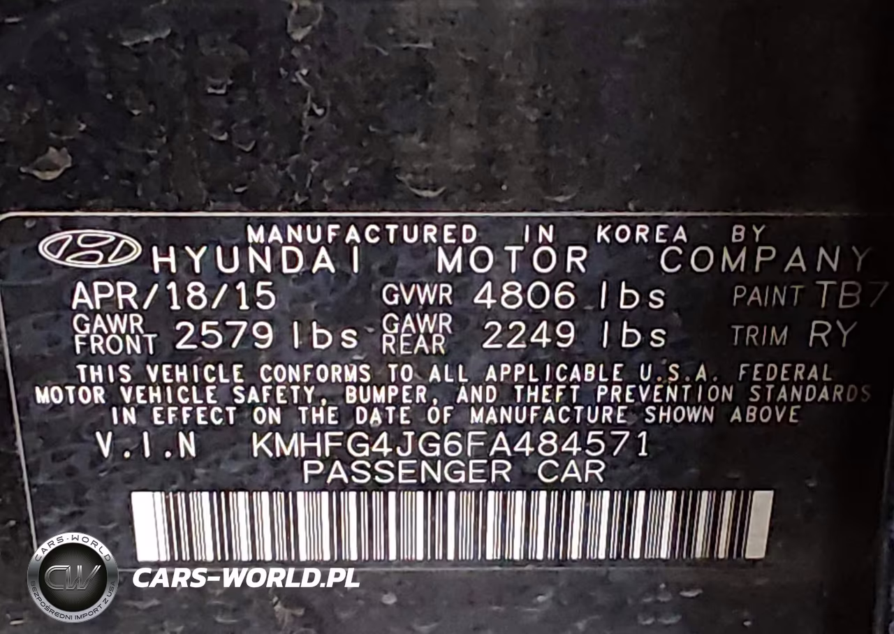 2015 Hyundai Azera VIN:KMHFG4JG6FA484571 - 9