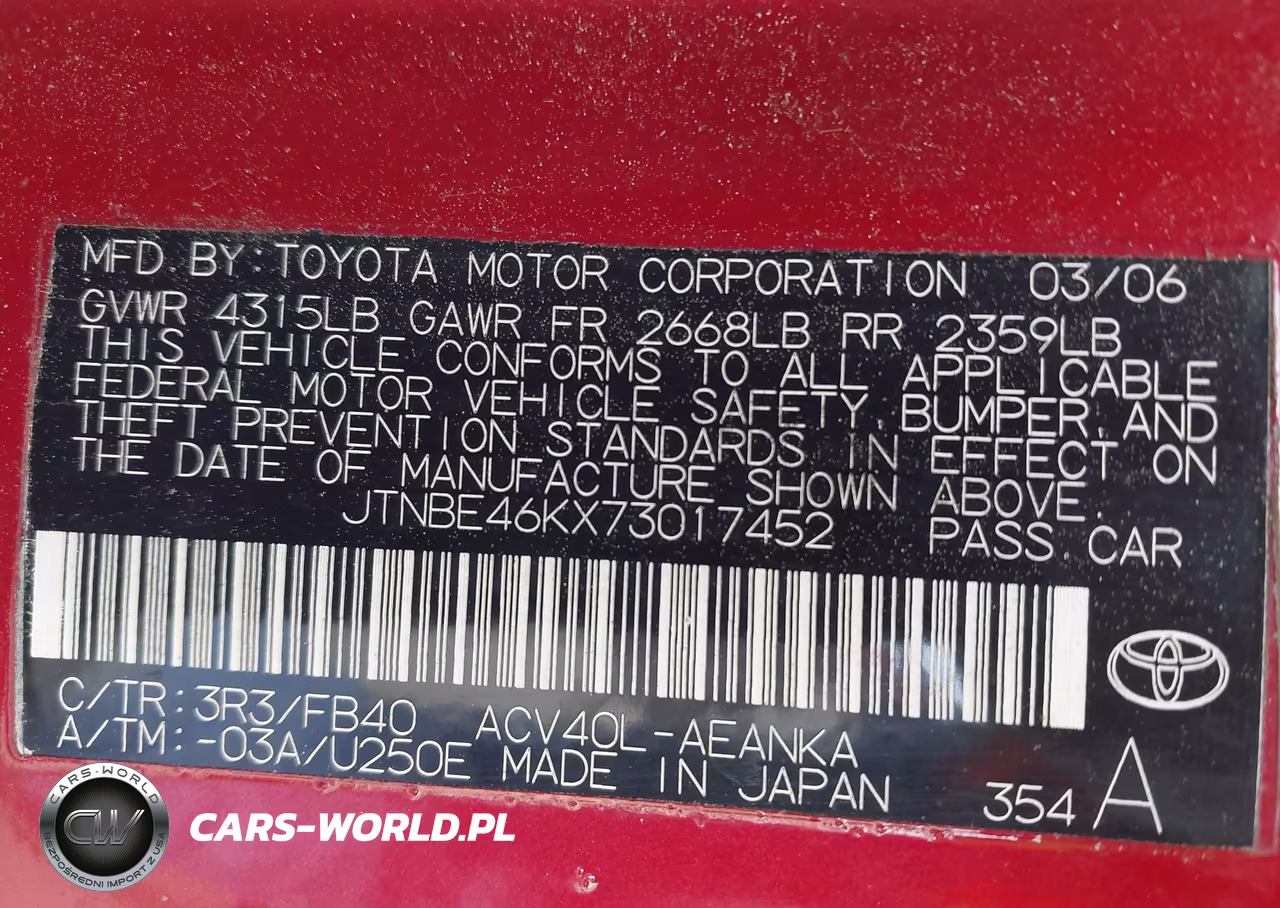 2007 Toyota Camry Le VIN:JTNBE46KX73017452 - 9