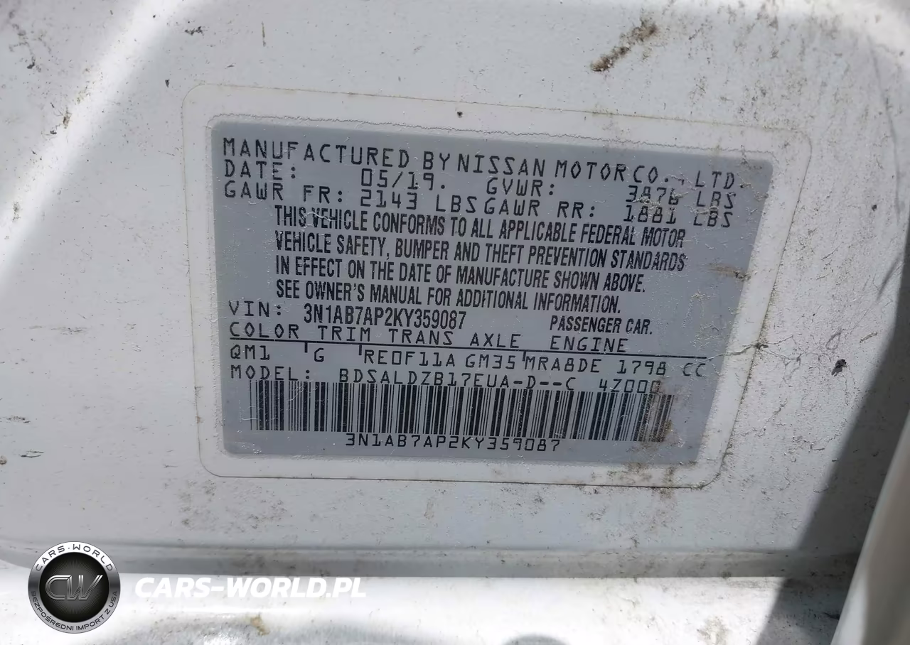 2019 Nissan Sentra Sv VIN:3N1AB7AP2KY359087 - 9