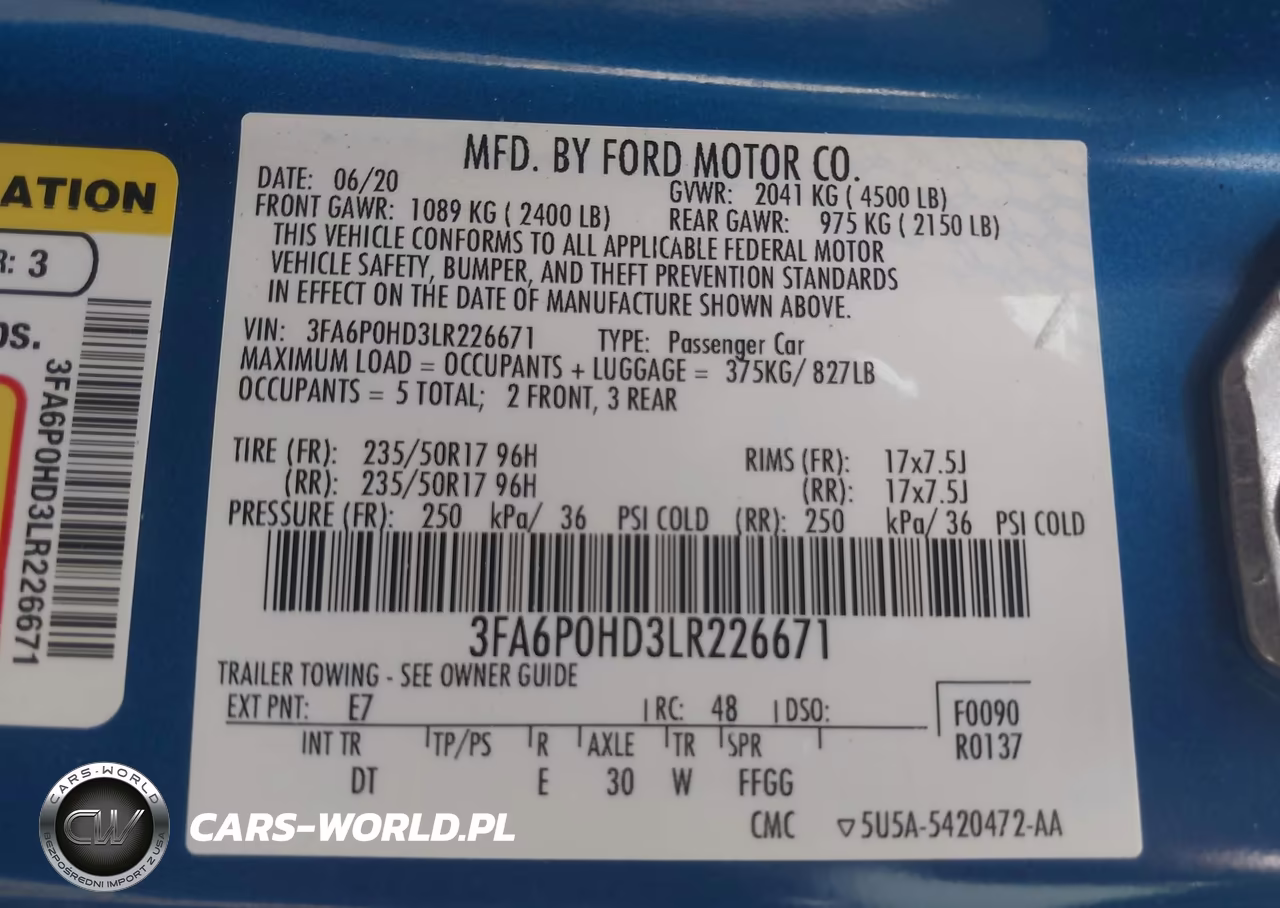 2020 Ford Fusion Se VIN:3FA6P0HD3LR226671 - 9