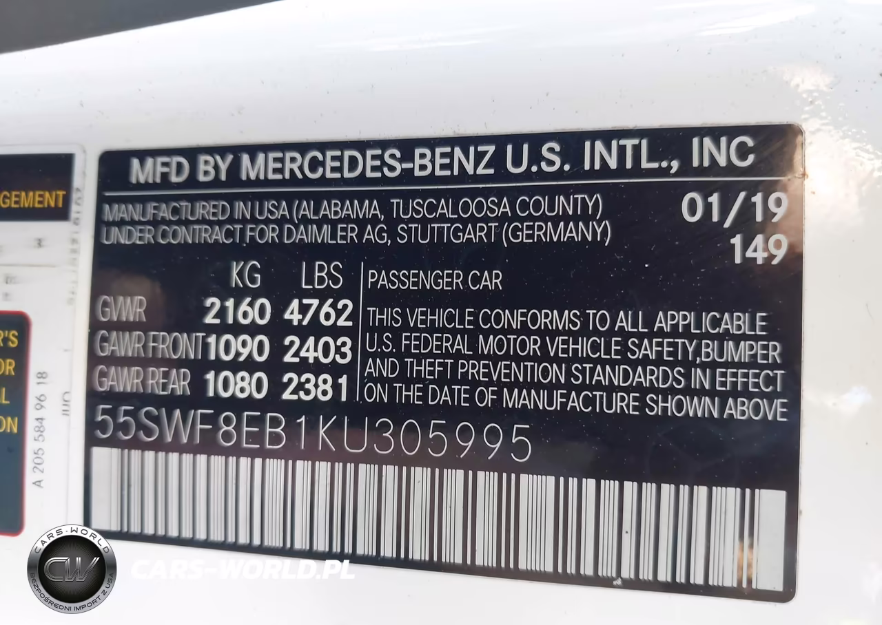 2019 Mercedes-Benz C 300 4Matic VIN:55SWF8EB1KU305995 - 9