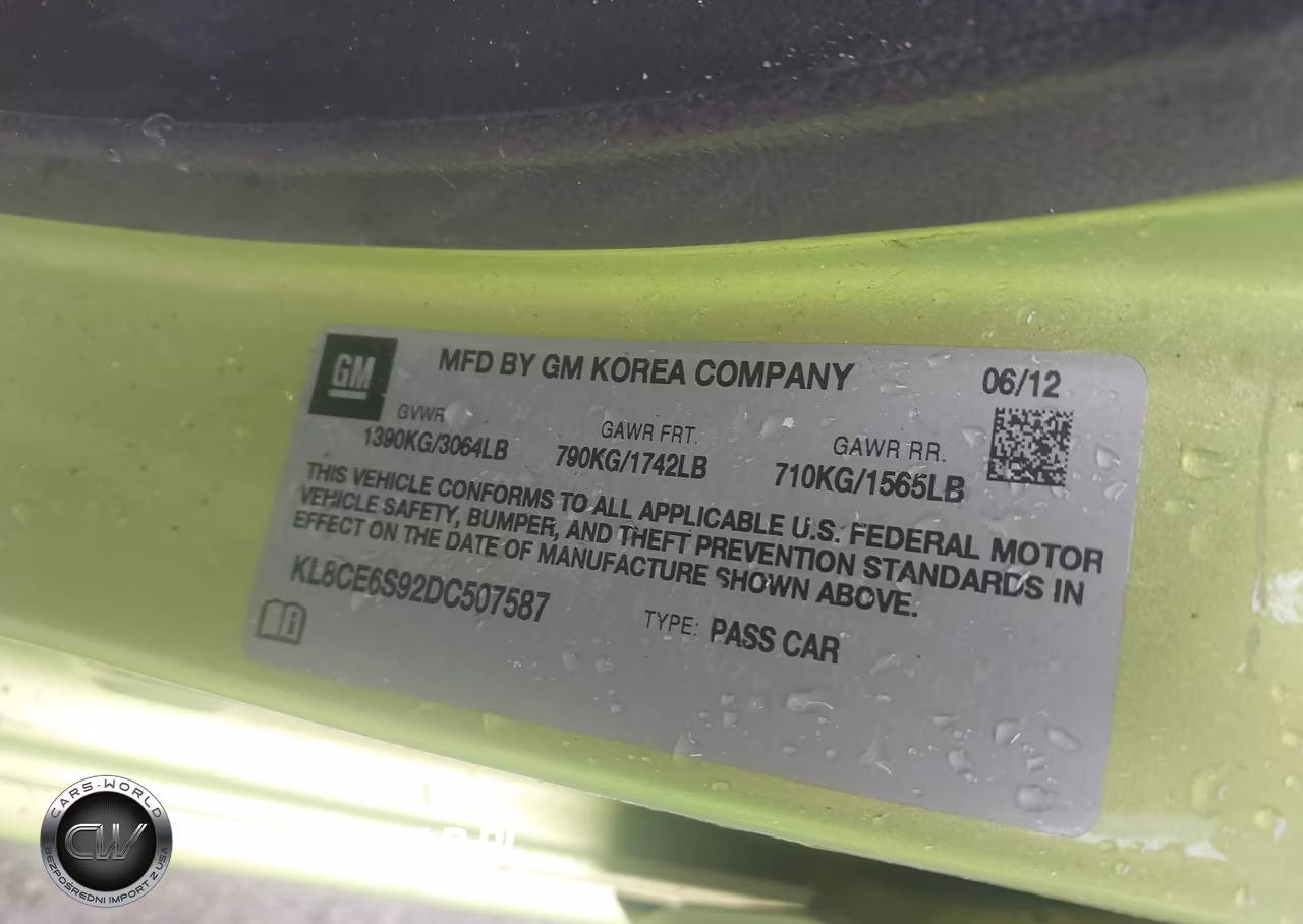 2013 Chevrolet Spark 2Lt Manual VIN:KL8CE6S92DC507587 - 9