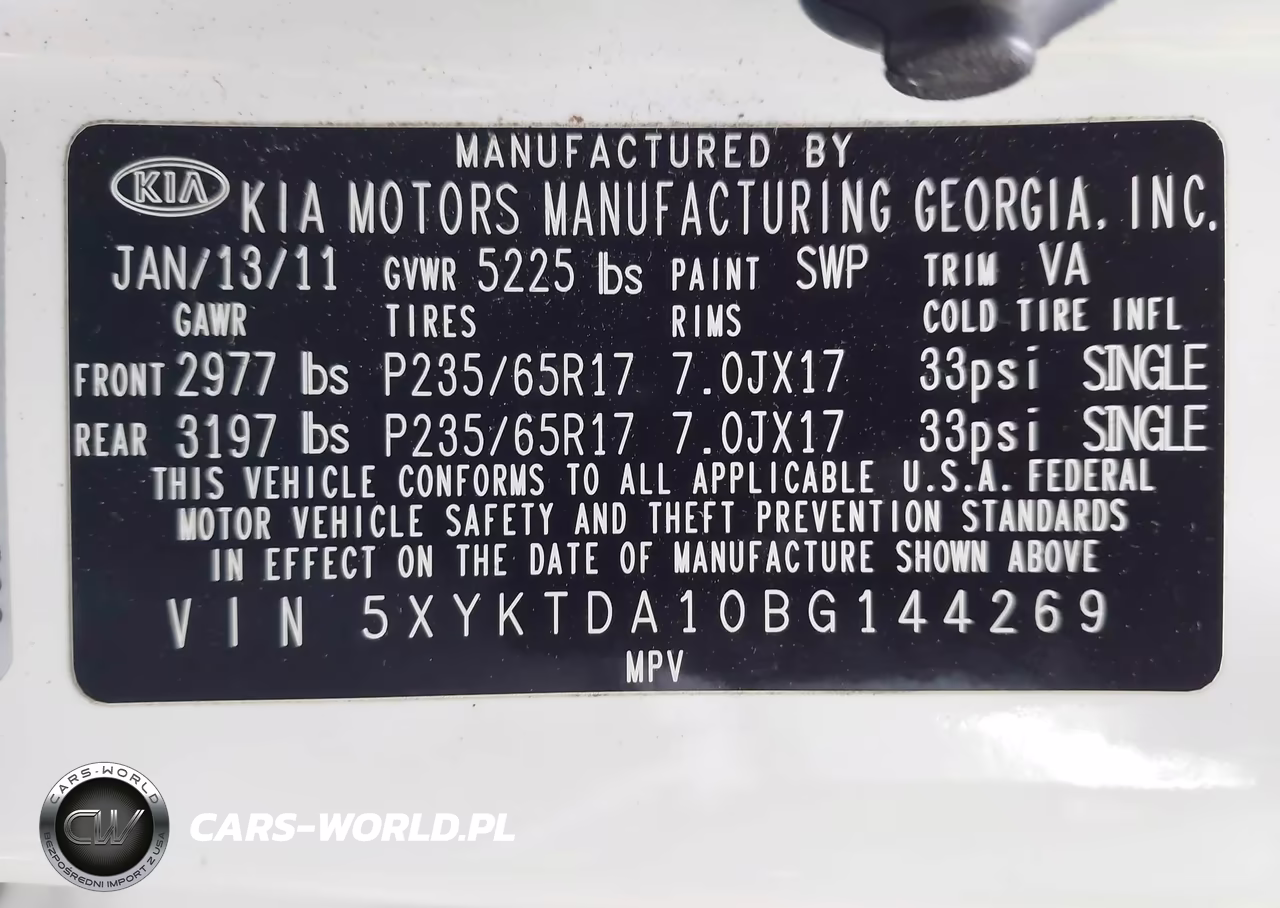 2011 Kia Sorento Lx VIN:5XYKTDA10BG144269 - 9