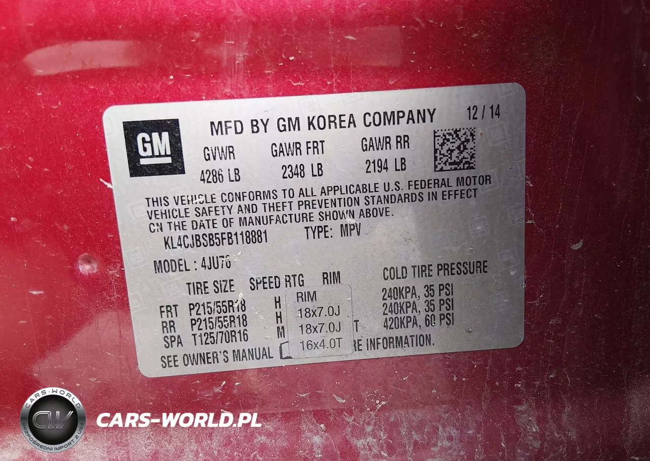 2015 Buick Encore Convenience VIN:KL4CJBSB5FB118881 - 9
