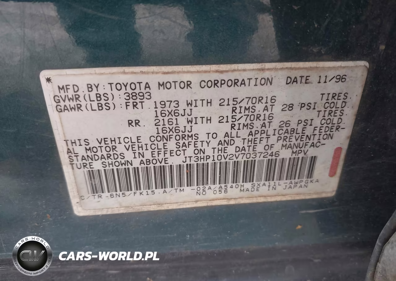 1997 Toyota Rav4 VIN:JT3HP10V2V7037246 - 9