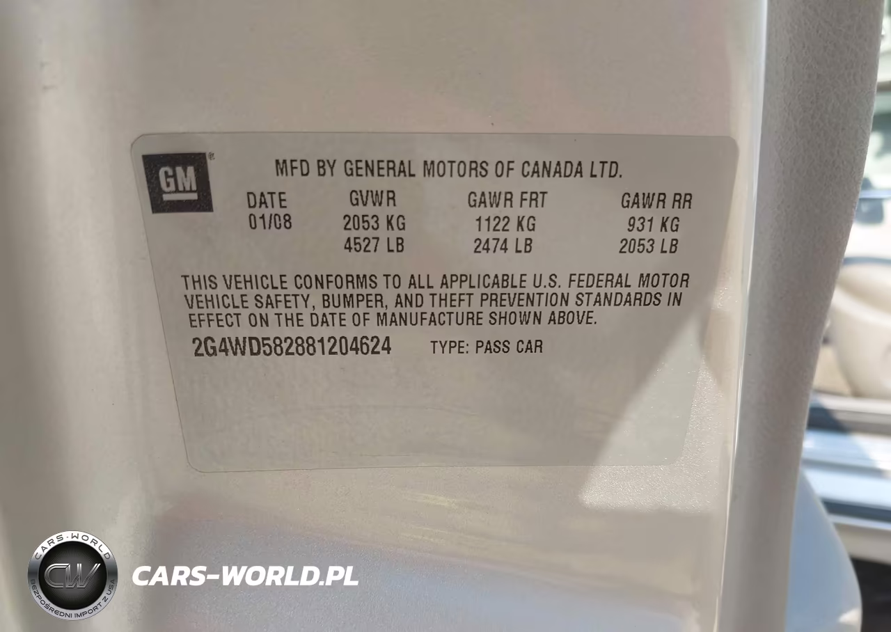 2008 Buick Lacrosse Cxl VIN:2G4WD582881204624 - 9
