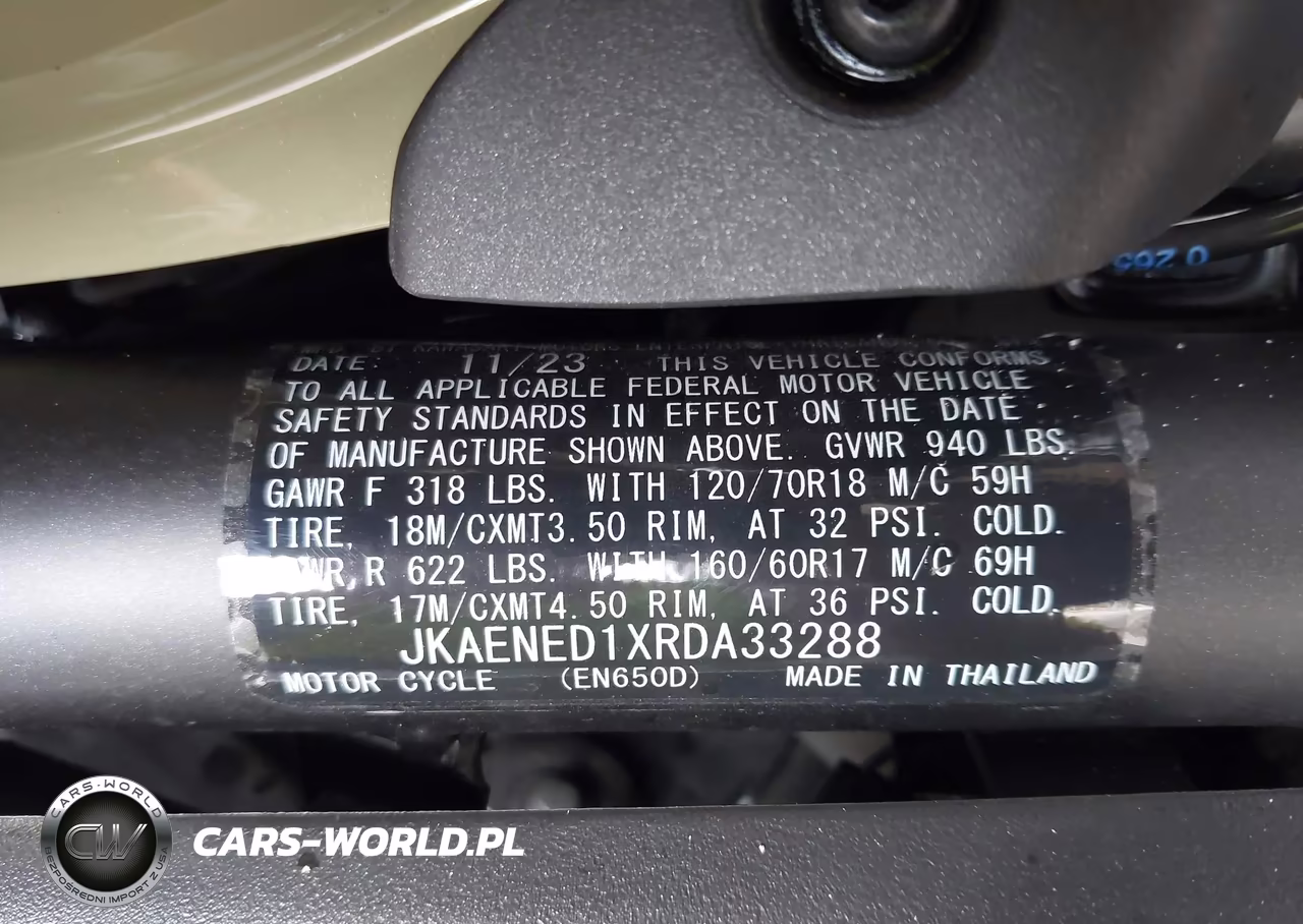 2024 Kawasaki En650 D VIN:JKAENED1XRDA33288 - 10