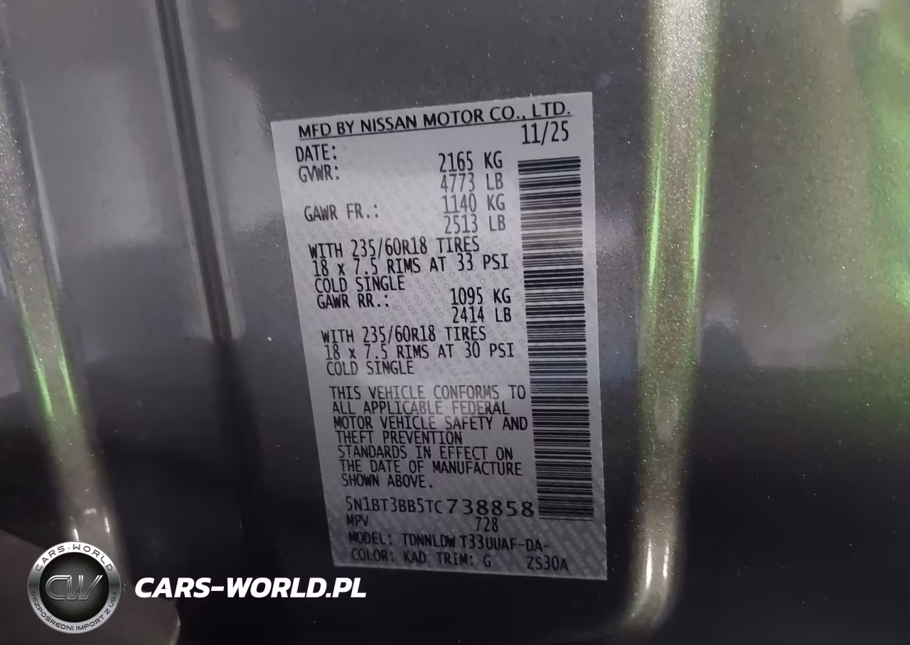 2026 Nissan Rogue Sv VIN:5N1BT3BB5TC738858 - 9