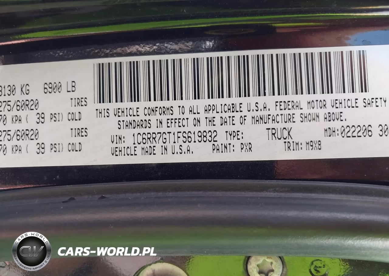 2015 Ram 1500 Big Horn VIN:1C6RR7GT1FS619832 - 9
