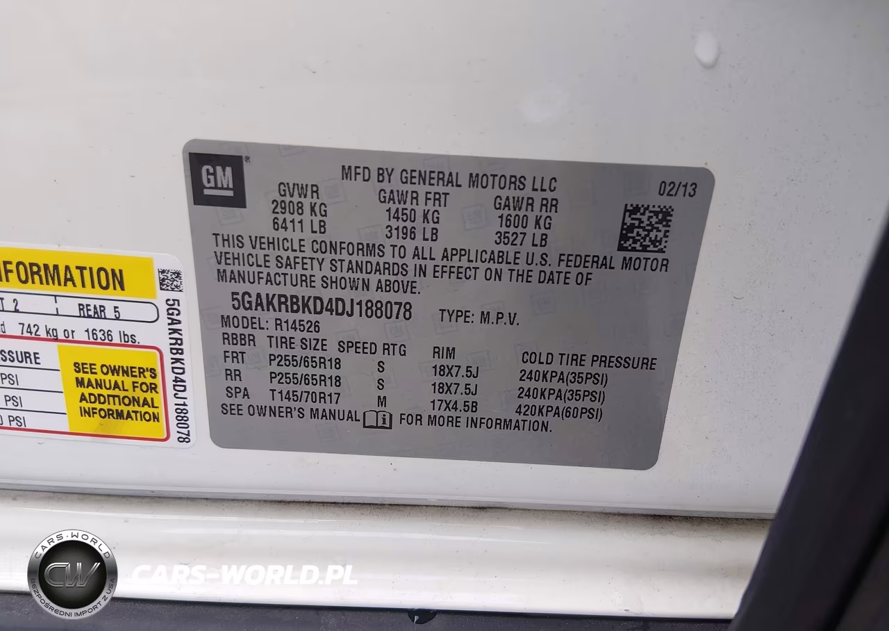 2013 Buick Enclave Convenience VIN:5GAKRBKD4DJ188078 - 9