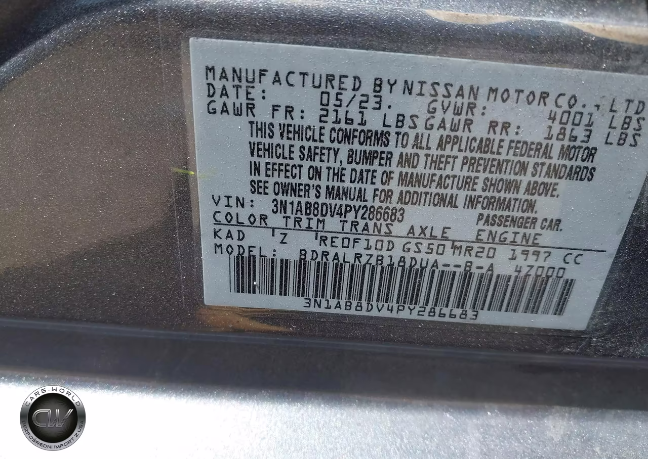 2023 Nissan Sentra Sr Xtronic Cvt VIN:3N1AB8DV4PY286683 - 9