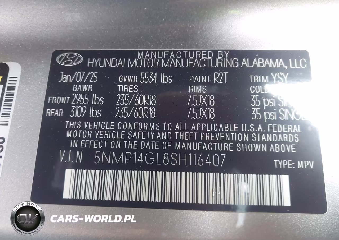 2025 Hyundai Santa Fe Se VIN:5NMP14GL8SH116407 - 9