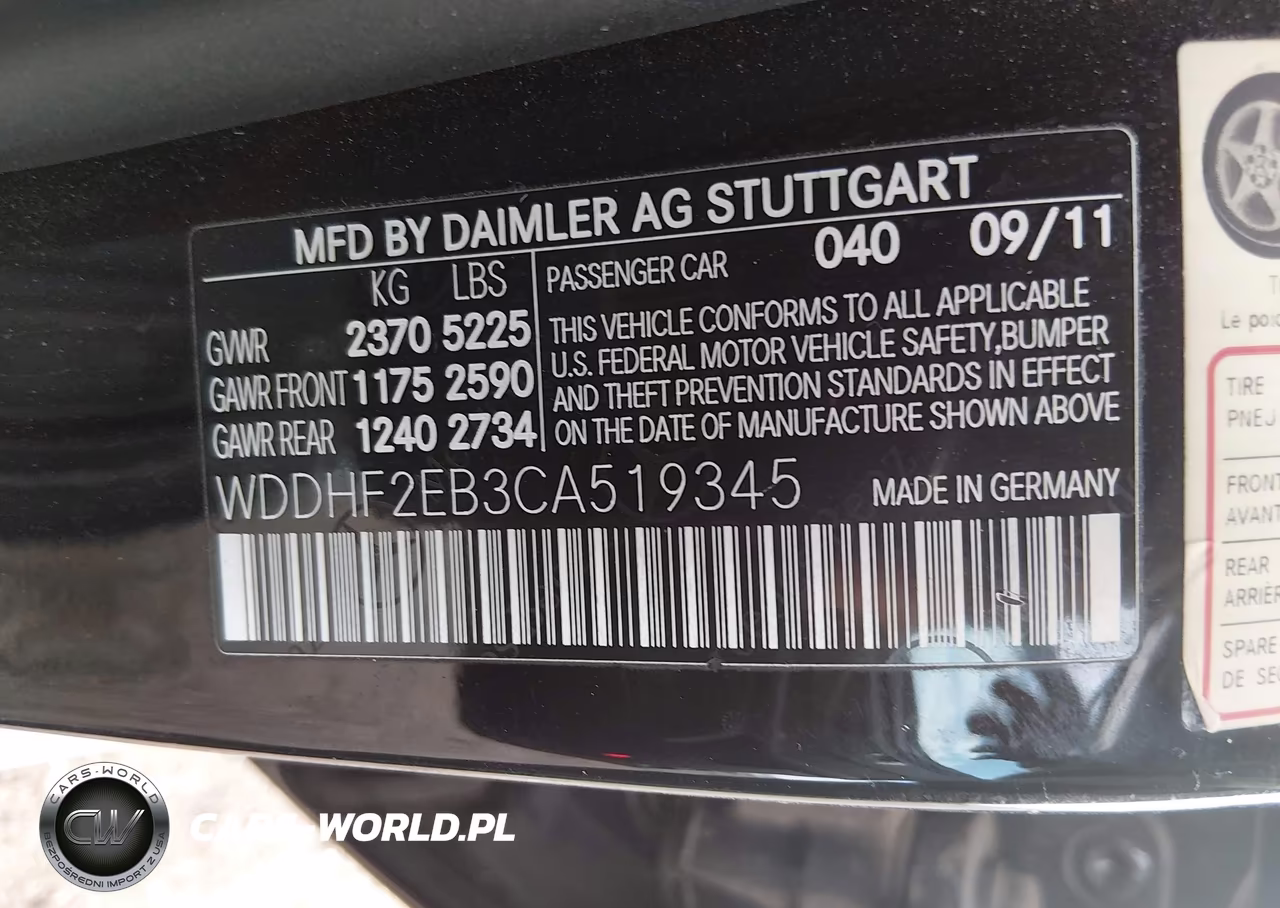 2012 Mercedes-Benz E 350 Bluetec VIN:WDDHF2EB3CA519345 - 9