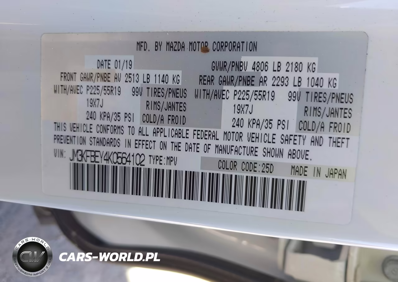 2019 Mazda Cx-5 Signature VIN:JM3KFBEY4K0564102 - 9