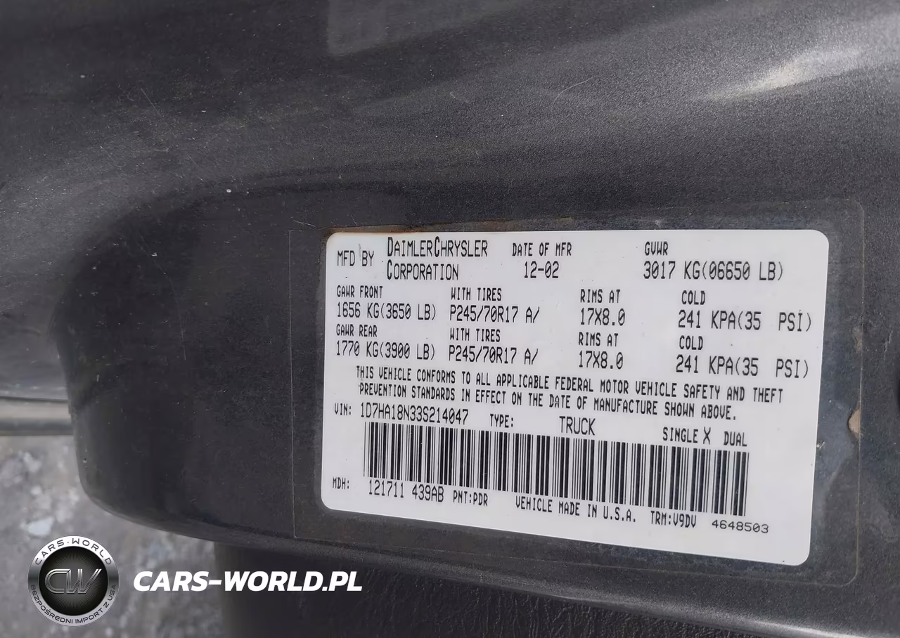 2003 Dodge Ram 1500 Slt-Laramie-St VIN:1D7HA18N33S214047 - 9