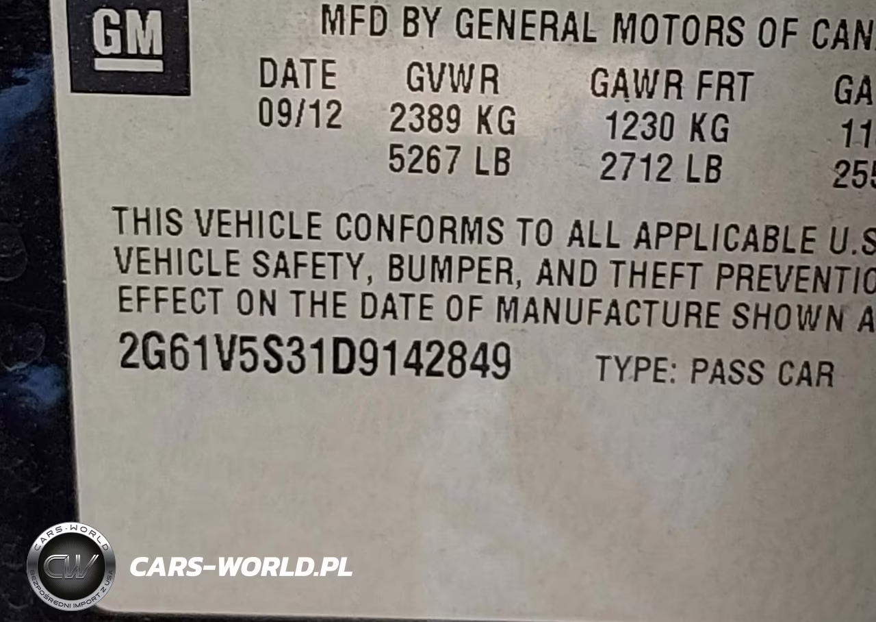 2013 Cadillac Xts Platinum VIN:2G61V5S31D9142849 - 9