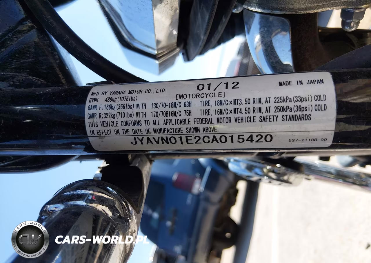 2012 Yamaha Xvs950 A-Ct VIN:JYAVN01E2CA015420 - 10