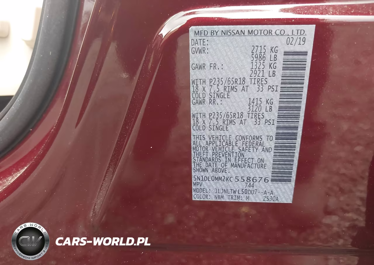 2019 Infiniti Qx60 Luxe VIN:5N1DL0MM2KC558676 - 9