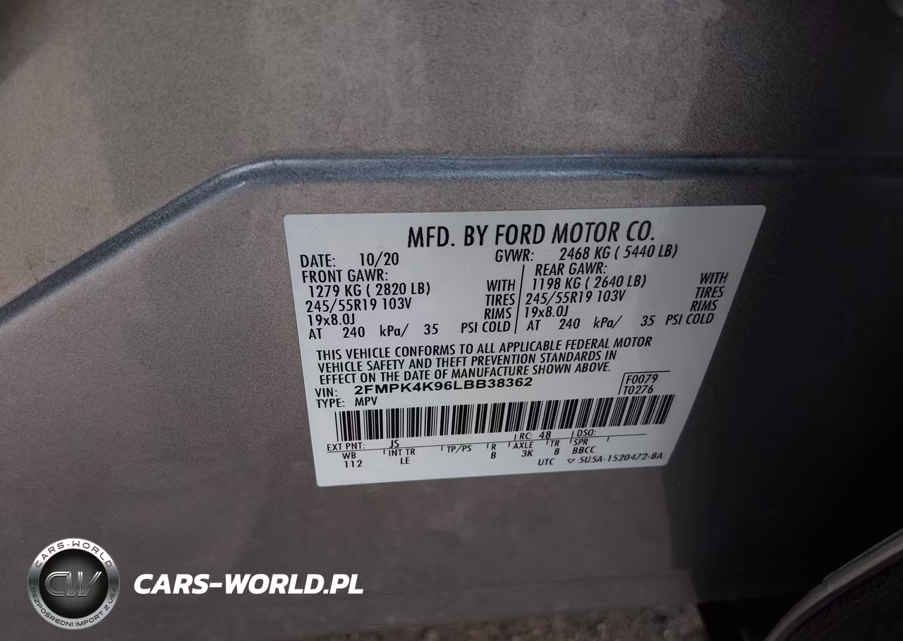 2020 Ford Edge Titanium VIN:2FMPK4K96LBB38362 - 9