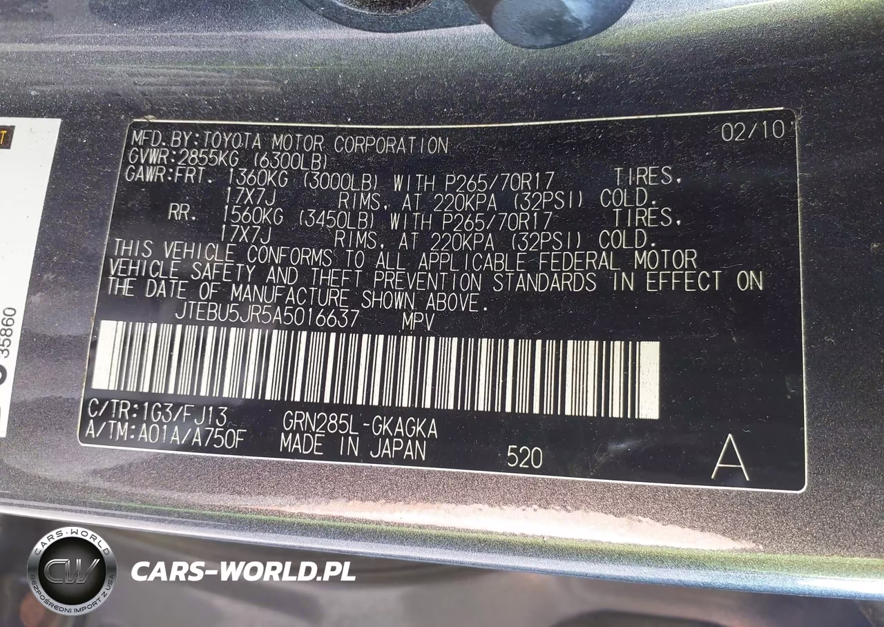 2010 Toyota 4Runner Sr5 V6 VIN:JTEBU5JR5A5016637 - 9