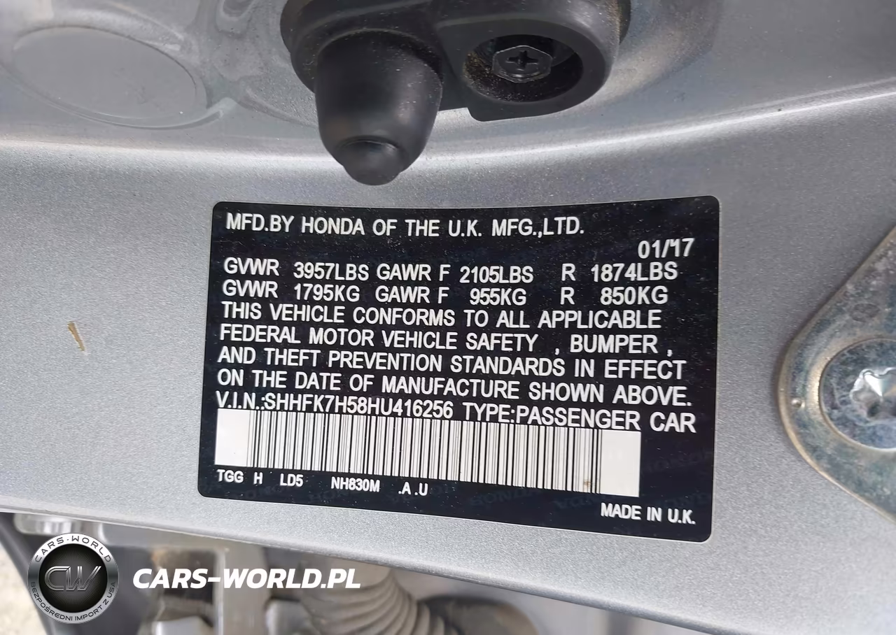 2017 Honda Civic Ex VIN:SHHFK7H58HU416256 - 9