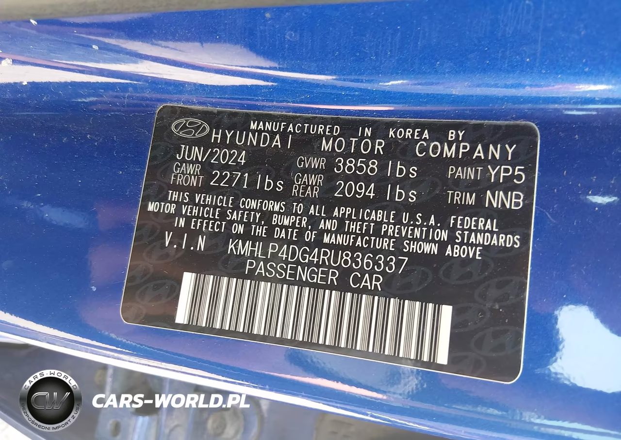 2024 Hyundai Elantra Limited VIN:KMHLP4DG4RU836337 - 9