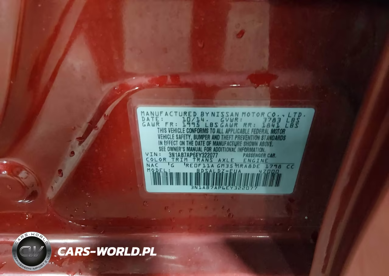2014 Nissan Sentra Sv VIN:3N1AB7AP6EY322077 - 9