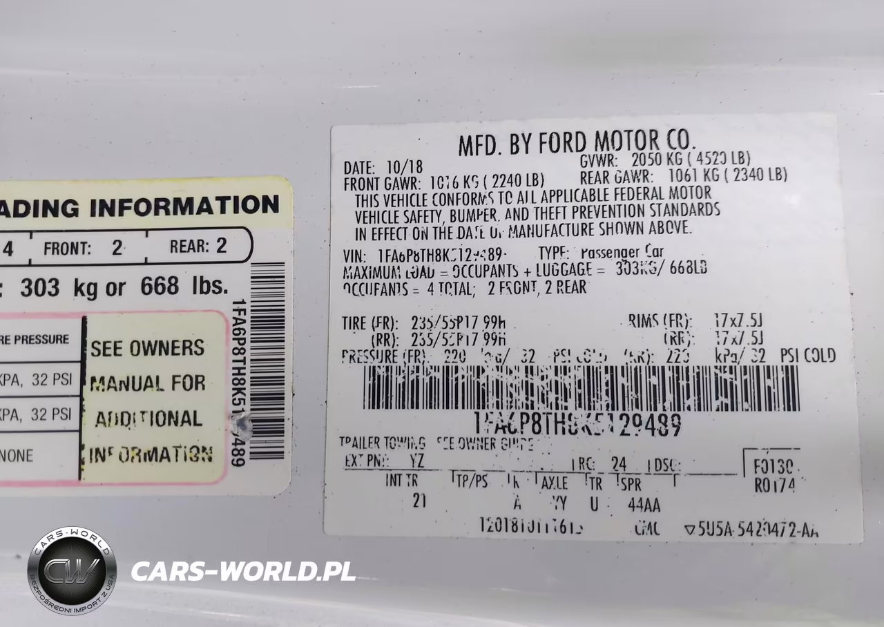 2019 Ford Mustang Ecoboost VIN:1FA6P8TH8K5129489 - 9
